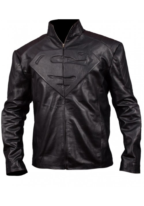 Men's Superman black New folder Jacket